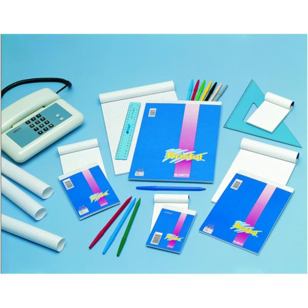 Blasetti Bristol - Blocchetto - rilegatura a nastro - 80 x 120 mm - 70 fogli / 140 pagine - bianco - quadretti