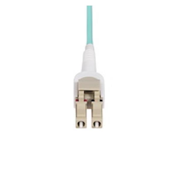 StarTech.com 5m (15ft) LC to LC (UPC) OM4 Switchable Fiber Optic Cable 50/125µm, 100G Networks, Toolless Polarity Switching, Low Insertion Loss - LSZH Fiber Patch Cord (450FBLCLC5SW) - Cavo patch - multimodalità LC/UPC (M) a multimodalità LC/UPC (M) - 5 m - 2.9 mm - fibra ottica - duplex - 50 / 125 micron - OM3/OM4 - senza alogeni, velocità di trasferimento dati fino a 100 Gbps - aqua