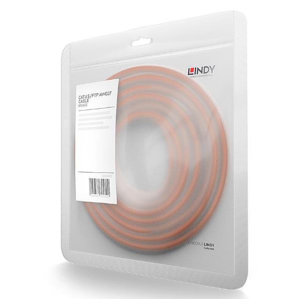 Lindy - Cavo patch - RJ-45 (M) a RJ-45 (M) - 3 m - SFTP, PiMF - CAT 6 - antiaggrovigliamento - arancione