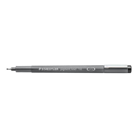 STAEDTLER pigment liner - Penna a punta sottile - non permanente - nero - inchiostro pigmentato - 1 mm