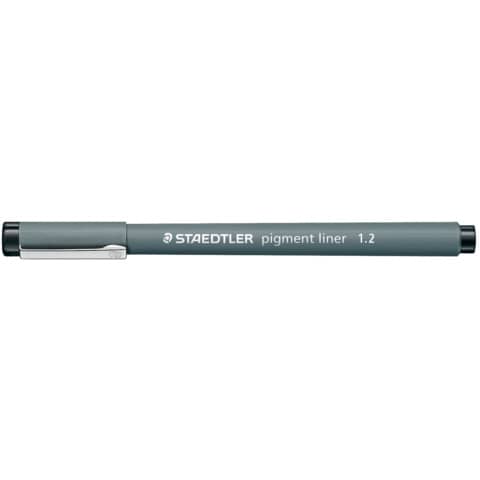 STAEDTLER pigment liner - Penna a punta sottile - non permanente - nero - inchiostro pigmentato - 1.2 mm