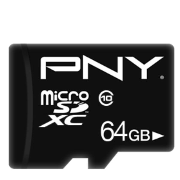 PNY Performance Plus - Scheda di memoria flash - 64 GB - Class 10 - microSDXC