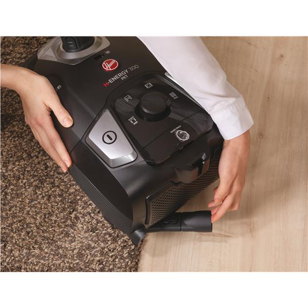 Hoover HE320PET 011 - Aspirapolvere - a traino - con sacchetto - nero elegante