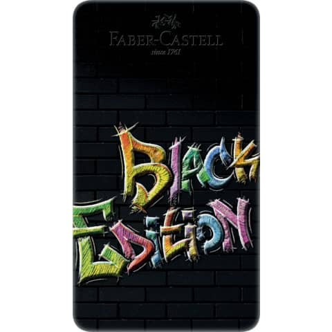 Faber-Castell Black Edition - Pastello colorato - colori assortiti brillanti (pacchetto di 12)