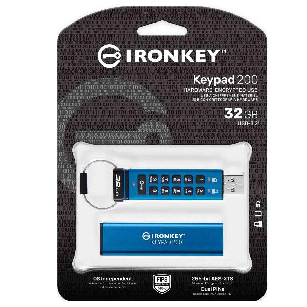 Kingston IronKey Keypad 200 - Chiavetta USB - …