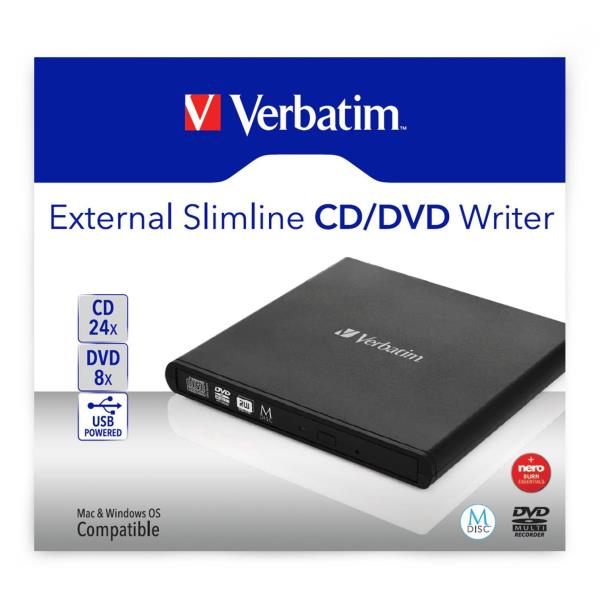 Masterizzatore CD/DVD esterno Slimsline - Verbatim - 98938