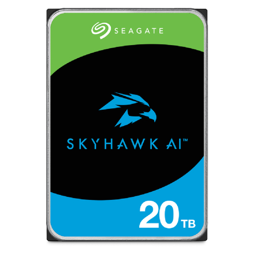 Seagate SkyHawk AI ST20000VE003 - HDD - 20 TB - interno - 3.5" - SATA 6Gb/s - buffer: 512 MB - con 3 anni Seagate Recupero dei dati di salvataggio