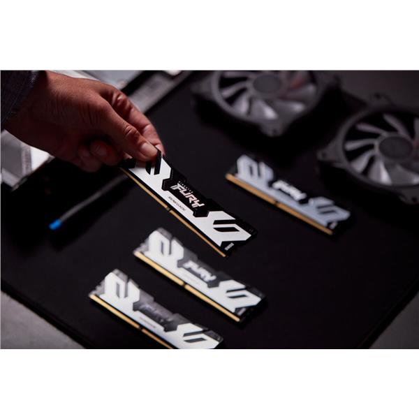 Kingston FURY Renegade - DDR5 - modulo - 48 GB - DIMM 288-PIN - 6000 MHz / PC5-48000 - CL32 - 1.35 V - senza buffer - on-die ECC - argento/nero