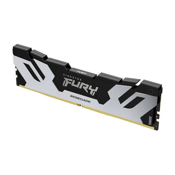 Kingston FURY Renegade - DDR5 - modulo - 24 GB: 1 x 24 GB - DIMM 288-PIN - 7200 MHz / PC5-57600 - CL38 - 1.1 V - senza buffer - on-die ECC - nero, argento