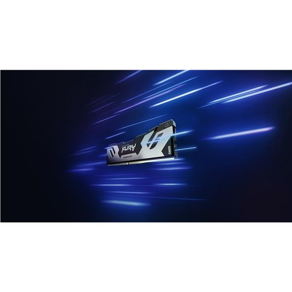 Kingston FURY Renegade - DDR5 - kit - 32 GB: 2 x 16 GB - DIMM 288-PIN - 7600 MHz / PC5-60800 - CL38 - 1.45 V - senza buffer - on-die ECC - argento/nero