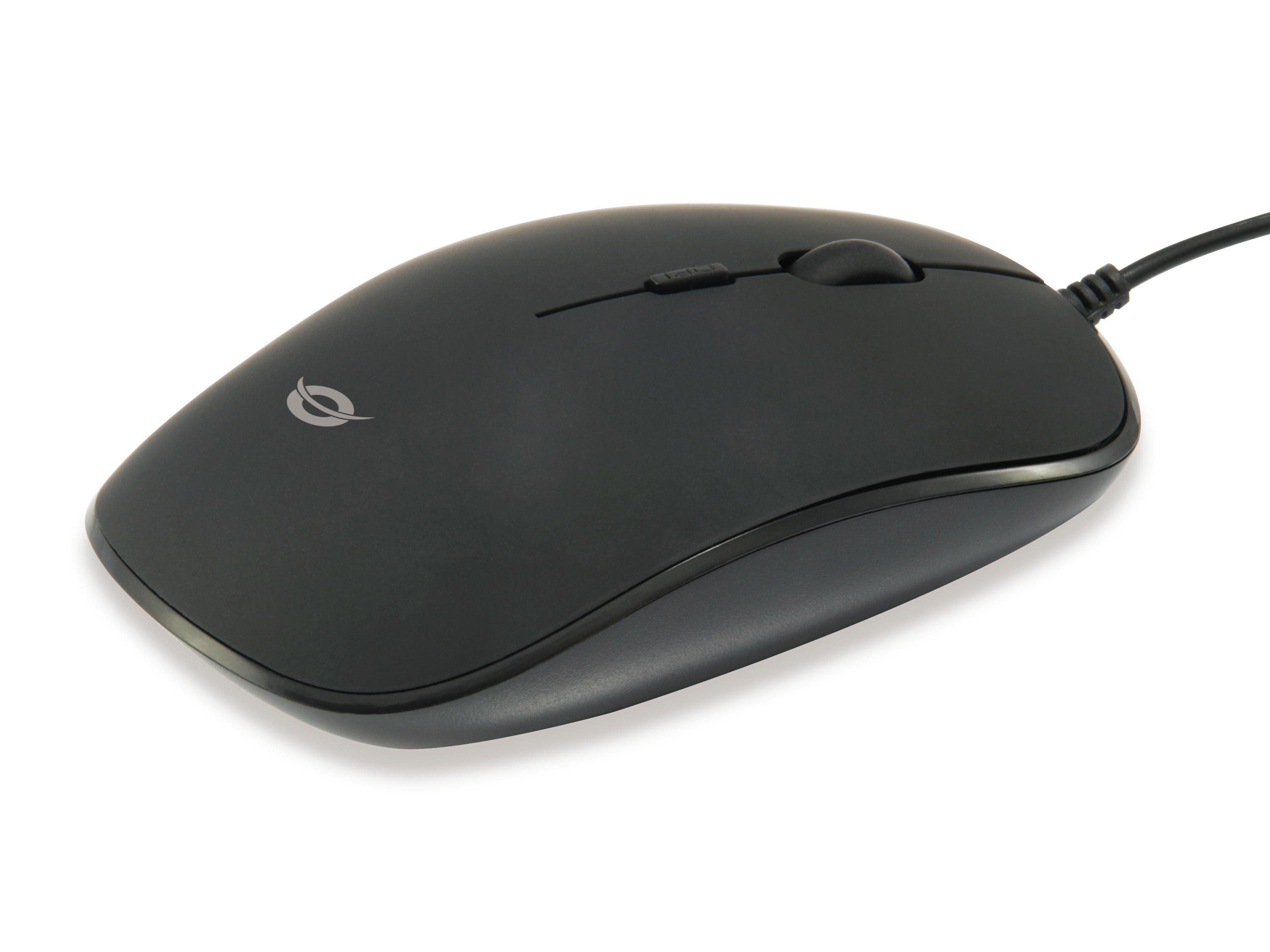 Conceptronic REGAS E4 - Mouse - per destrorsi e per sinistrorsi - ottica - 4 pulsanti - cablato - USB - nero