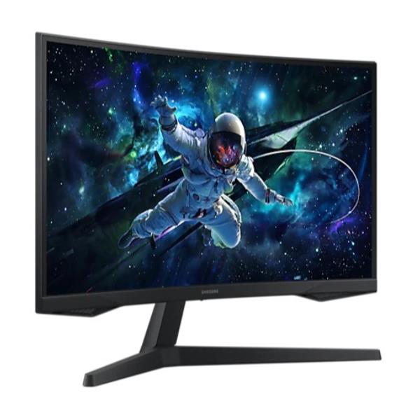 Samsung Odyssey G5 S27CG552EU - G55C Series - monitor a LED - gaming - curvato - 27" - 2560 x 1440 QHD @ 165 Hz - VA - 300 cd/m² - 2500:1 - HDR10 - 1 ms - HDMI, DisplayPort - nero
