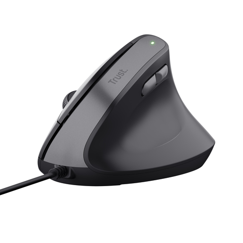 Trust Bayo II - Mouse verticale - ergonomico - per destrorsi - ottica - 6 pulsanti - cablato - USB-A - nero