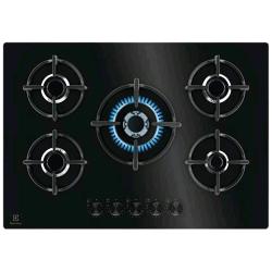 Electrolux Serie 600 EGG75372K - Piano cottura a gas - 5 piastre - Nicchia - larghezza: 56 cm - prof. 48 cm - nero