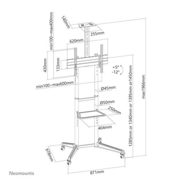 Neomounts by Newstar FL50-550BL1 - Carrello - per …