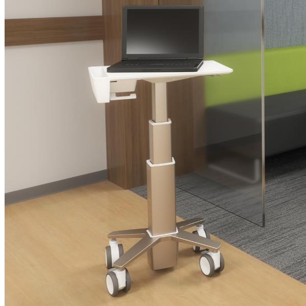 Ergotron CareFit - Carrello - Slim - per portatile - Alluminio, acciaio placcato zinco, plastica di alta qualità - bianco, grigio caldo - dimensione schermo: fino a 17,3 pollici
