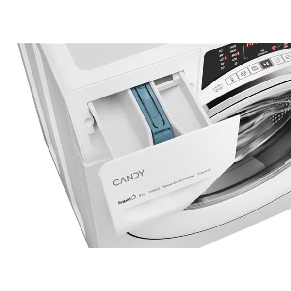 Candy RapidÓ RO 1486DWMCT/1-S - Lavatrice WiFi - larghezza: 60 cm - prof. 53 cm - altezza: 85 cm - caricamento frontale - 58 litri - 8 kg - 1400 rpm - bianco