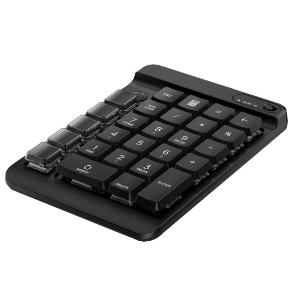 HP 435 - Tastierino numerico - 9 tasti programmabili, corsa tasto a basso profilo, keycap intercambiabili con adesivi - senza fili - Bluetooth 5.3 - Inglese - nero jack