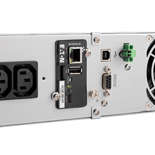 Eaton 9E - UPS (installabile in rack / esterno) - 200/220/230/240 V c.a. V - 1800 Watt - 2000 VA - 1 fase - 6 batteria x - Piombo - 7 Ah - RS-232, USB - connettori di uscita 6 - 2U - 19" - nero