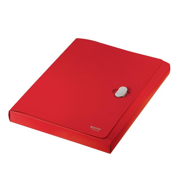 Leitz Recycle - Cartella a scatola - larghezza dorsale 38 mm - per A4 - capacità 250 fogli - rosso