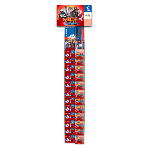 Set 3 pezzi Frixion Ball e Clicker Naruto - colori assortiti - Pilot - expo 12 pezzi