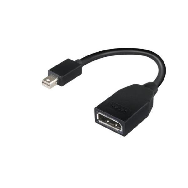 Lenovo - Adattatore DisplayPort - Mini DisplayPort (M) a DisplayPort (F) - 17.6 cm - per ThinkCentre M70; M75t Gen 2; M80; M90; ThinkStation P330 Gen 2; P34X; P350; P520; P620