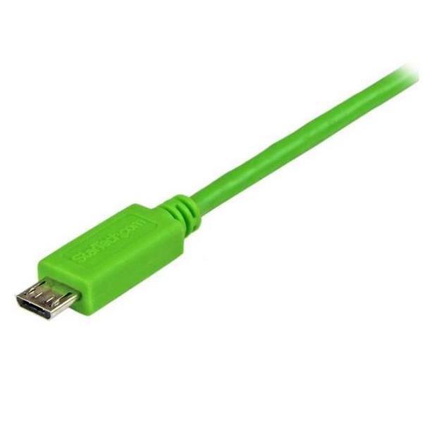 StarTech.com Cavo di sincronizzazione e di ricarica USB a Micro USB slim per Smartphone e Tablet Android - A a Micro B slim da 1 m - Verde - Cavo USB - Micro-USB Tipo B (M) a USB (M) - USB 2.0 - 1 m - verde