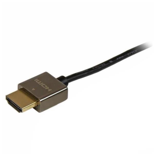 StarTech.com Cavo HDMI ad alta velocità sottile - Cavo HDMI Ultra HD 4k x 2k da 2m - HDMI - M/M - Cavo HDMI 1m 1.4 Professionale - Cavo HDMI - HDMI maschio a HDMI maschio - 1 m - a doppia schermatura - nero - supporto 4K