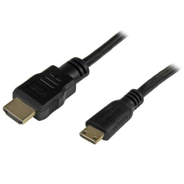 StarTech.com Cavo HDMI ad alta Velocità con Ethernet da 1,8m - HDMI a HDMI mini - M/M - Cavo HDMI - legame singolo - HDMI maschio a 19 pin mini HDMI Type C maschio - 1.8 m - nero - per P/N: HDMIPNLFM3