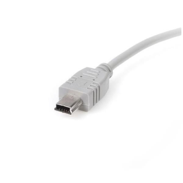 StarTech.com Cavo mini USB 2.0 30,4 cm - A a mini B - M/M - Cavo USB - USB (M) a mini-USB Type B (M) - USB 2.0 - 30 cm - grigio - per P/N: NOTECONS02, NOTECONS02X, SV231USBLC, SV565HDIP, USBEXTAA10BK, USBEXTAA6BK