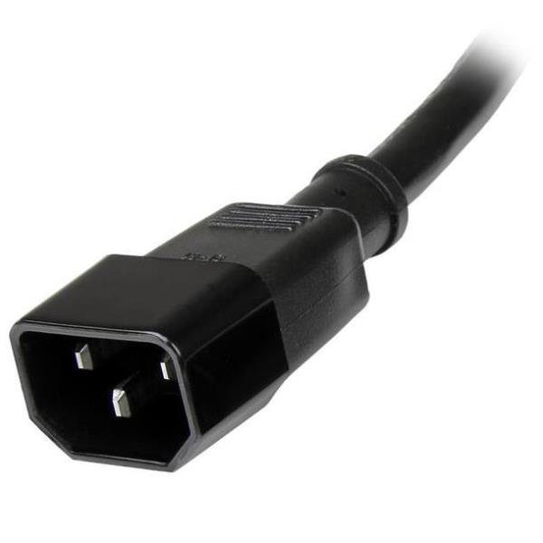 StarTech.com Cavo Prolunga di Alimentazione da 1m, Prolunga Elettrica AC da IEC 320 C14 a IEC 320 C13, 15A-125V, 14AWG, Cavo di Alimentazione AC per Impieghi Gravosi Certificato UL - Nero (PXT100143) - Prolunga alimentazione - IEC 60320 C14 a power IEC 60320 C13 - 250 V c.a. V - 90 cm - nero
