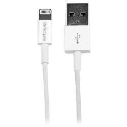 StarTech.com Cavo Connettore Lightning 8-pin Apple a USB di tipo Slim per iPhone / iPod / iPad da 1m - Bianco - Cavo Lightning - Lightning maschio a USB maschio - 1 m - schermato - bianco - per P/N: HB30C4AFS, ST73007UA, USB2PCARBK, USB2PCARBKS, USBLT2PCARW, USBUB2PCARB