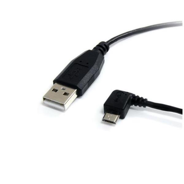 StarTech.com Cavo micro USB - Cavo USB da A a micro B ad angolo sinistro da 30 cm - Cavo USB - USB (M) a Micro-USB Tipo B (M) - USB 2.0 - 30 cm - connettore 90°, connettore angolato a sinistra - nero - per P/N: USB2PCARBK, USB2PCARBKS, USBEXTAA10BK, USBEXTAA6BK, USBLT2PCARW, USBUB2PCARB