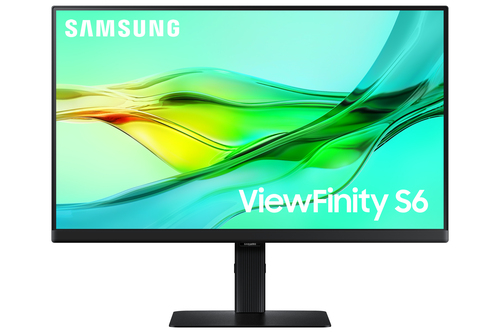 Samsung ViewFinity S6 S24D600UAU - S60UD Series - monitor a LED - USB - 24" - 2560 x 1440 QHD @ 100 Hz - IPS - 350 cd/m² - 1000:1 - HDR10 - 5 ms - HDMI, DisplayPort - nero