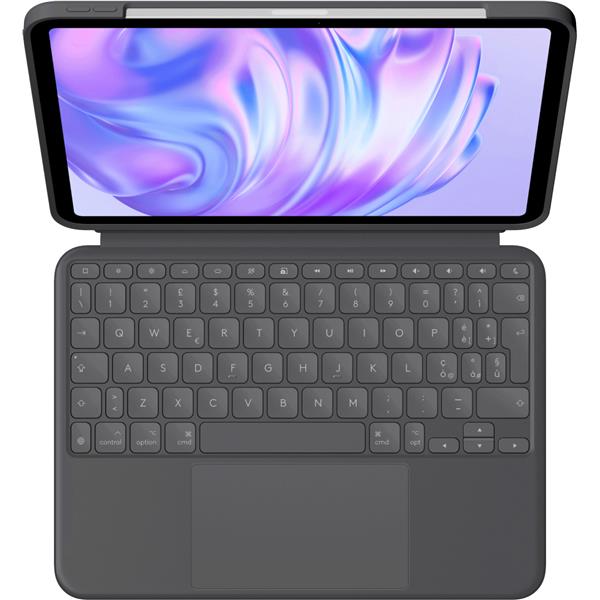 Logitech Combo Touch - Custodia tastiera e carta - con trackpad - retroilluminato - Apple Smart connector - QWERTY - italiana - grafite - per Apple 11-inch iPad Pro (M4)