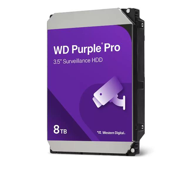 WD Purple Pro WD8002PURP - HDD - 8 TB - sorveglianza, video smart - interno - 3.5" - SATA 6Gb/s - 7200 rpm - buffer: 256 MB