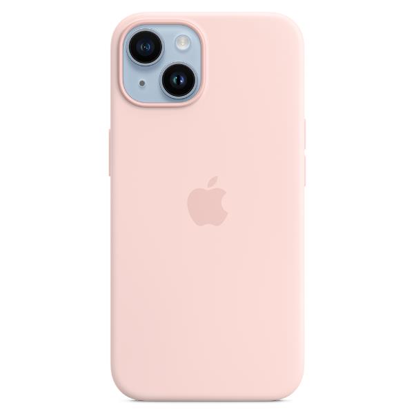 Apple - Cover per cellulare - compatibile MagSafe - silicone - rosa gesso - per iPhone 14 Plus