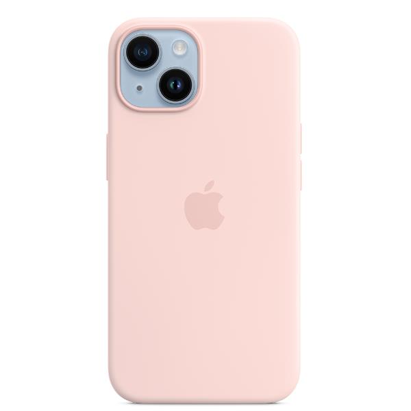 Apple - Cover per cellulare - compatibile MagSafe - silicone - rosa gesso - per iPhone 14