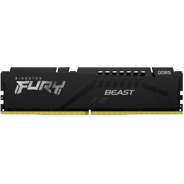Kingston FURY Beast - DDR5 - modulo - 16 GB - DIMM 288-PIN - 6000 MHz / PC5-48000 - CL30 - 1.4 V - senza buffer - on-die ECC - nero