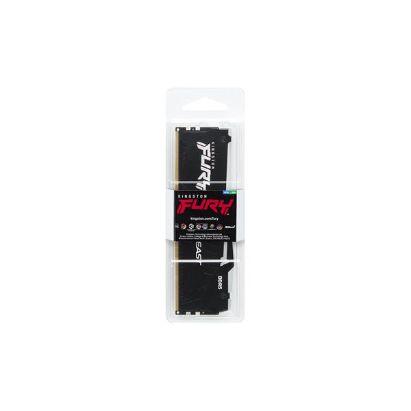 Kingston FURY Beast RGB - DDR5 - modulo - 8 GB - DIMM 288-PIN - 6000 MHz / PC5-48000 - CL30 - 1.4 V - senza buffer - on-die ECC - nero