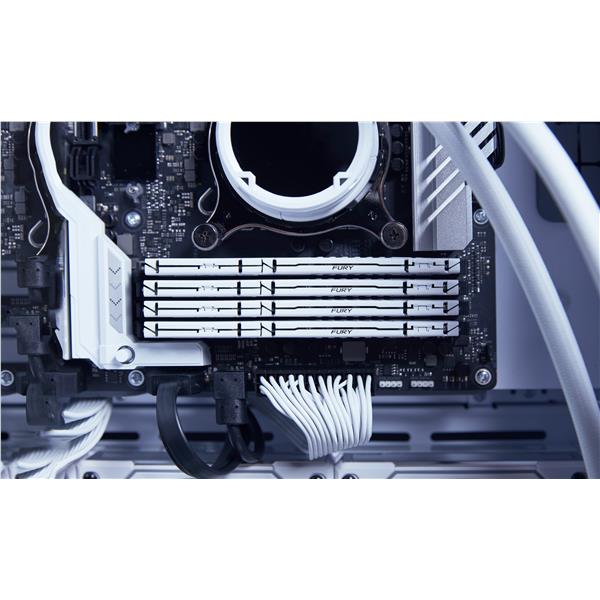 Kingston FURY Beast - DDR5 - modulo - 16 GB - DIMM 288-PIN - 6000 MHz / PC5-48000 - CL30 - 1.4 V - senza buffer - on-die ECC - bianco