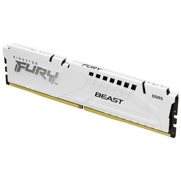 Kingston FURY Beast - DDR5 - kit - 32 GB: 2 x 16 GB - DIMM 288-PIN - 6000 MHz / PC5-48000 - CL30 - 1.4 V - senza buffer - on-die ECC - bianco