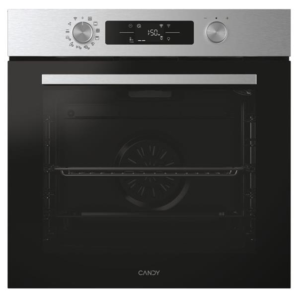 Candy 78 L, termoventilato, da incasso, nero/acciaio inox.