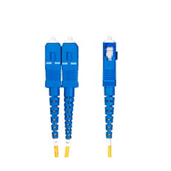 StarTech.com 15m (50ft) LC to SC (UPC) OS2 Single Mode Duplex Fiber Optic Cable, 9/125µm, Laser Optimized, 10G, Bend Insensitive, Low Insertion Loss - LSZH Fiber Patch Cord (SMLCSC-OS2-15M) - Cavo patch - modalità singola LC/UPC (M) a modalità singola SC/UP (M) - 15 m - 2 mm - fibra ottica - duplex - 9 / 125 micron - OS1/OS2 - senza alogeni, passivo - giallo