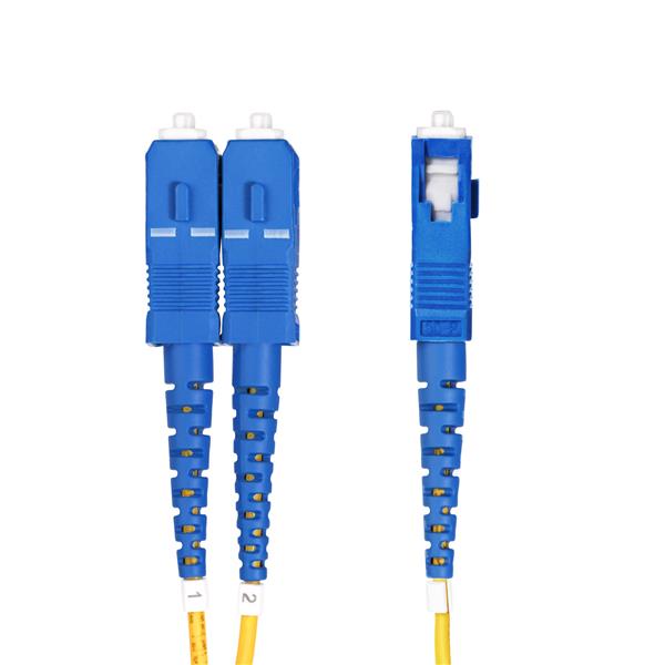 StarTech.com 7m (23ft) LC to SC (UPC) OS2 Single Mode Duplex Fiber Optic Cable, 9/125µm, Laser Optimized, 10G, Bend Insensitive, Low Insertion Loss - LSZH Fiber Patch Cord (SMLCSC-OS2-7M) - Cavo patch - modalità singola LC/UPC (M) a modalità singola SC/UP (M) - 7 m - 2 mm - fibra ottica - duplex - 9 / 125 micron - OS1/OS2 - senza alogeni, passivo - giallo