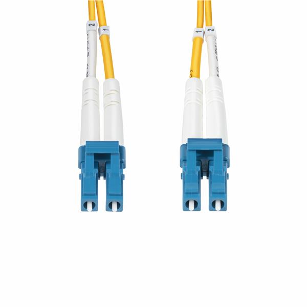 StarTech.com 7m (22.9ft) LC to LC (UPC) OS2 Single Mode Duplex Fiber Optic Cable, 9/125µm, Laser Optimized, 10G, Bend Insensitive, Low Insertion Loss - LSZH Fiber Patch Cord (SMDOS2LCLC7M) - Cavo patch - modalità singola LC/UPC (M) a modalità singola LC/UPC (M) - 7 m - 2 mm - fibra ottica - duplex - 9 / 125 micron - OS1/OS2 - senza alogeni, passivo - giallo
