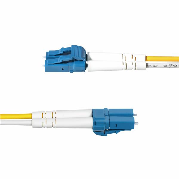 StarTech.com 10m (32.8ft) LC to LC (UPC) OS2 Single Mode Duplex Fiber Optic Cable, 9/125µm, Laser Optimized, 10G, Bend Insensitive, Low Insertion Loss - LSZH Fiber Patch Cord (SMDOS2LCLC10M) - Cavo patch - modalità singola LC/UPC (M) a modalità singola LC/UPC (M) - 10 m - 2 mm - fibra ottica - duplex - 9 / 125 micron - OS1/OS2 - senza alogeni, passivo - giallo
