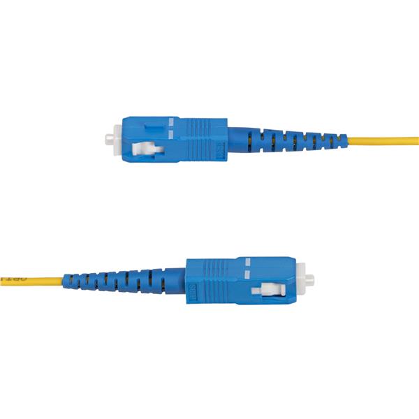 StarTech.com 1m (3.3ft) LC to SC (UPC) OS2 Single Mode Simplex Fiber Optic Cable, 9/125µm, Laser Optimized, 40G/100G, Bend Insensitive, Low Insertion Loss - LSZH Fiber Patch Cord (SPSMLCSC-OS2-1M) - Cavo patch - modalità singola LC/UPC (M) a modalità singola SC/UP (M) - 1 m - 2 mm - fibra ottica - simplex - 9 / 125 micron - OS1/OS2 - senza alogeni, passivo, bidirezionale - giallo