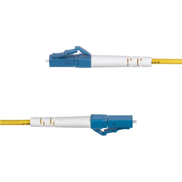 StarTech.com 2m (6.6ft) LC to LC (UPC) OS2 Single Mode Simplex Fiber Optic Cable, 9/125µm, Laser Optimized, 40G/100G, Bend Insensitive, Low Insertion Loss - LSZH Fiber Patch Cord (SPSMLCLC-OS2-2M) - Cavo patch - modalità singola LC/UPC (M) a modalità singola LC/UPC (M) - 2 m - 2 mm - fibra ottica - simplex - 9 / 125 micron - OS1/OS2 - senza alogeni, passivo, bidirezionale - giallo