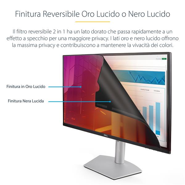 StarTech.com 23.8-inch 16:9 Gold Monitor Privacy Screen, Reversible …